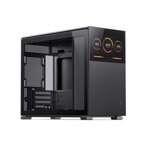   Számítógépház Jonsbo D31 KIJELZŐS mATX, Edzett üveg Fekete