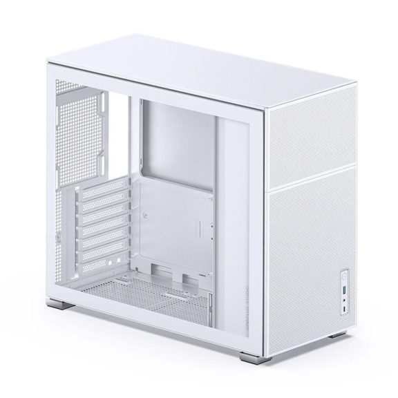 Jonsbo D41 MESH White ATX miditorony számítógépház, edzett üveg, fehér