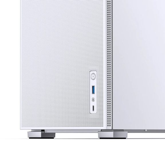 Jonsbo D41 MESH White ATX miditorony számítógépház, edzett üveg, fehér