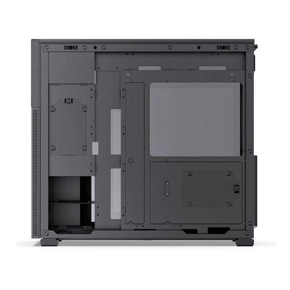 Jonsbo D41 STD SCREEN Black ATX miditorny számítógépház, 8" TFT kijelző, edzett üveg, fekete