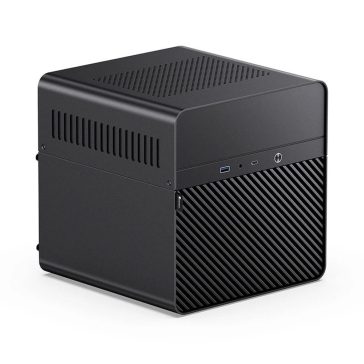   Jonsbo N2 miniITX NAS számítógépház, hot-swap, kompakt alumínium, fekete