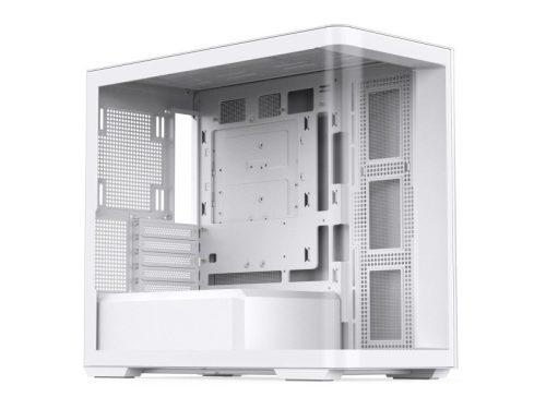 Számítógépház Jonsbo D300, 270fokos edzett üveg, fehér