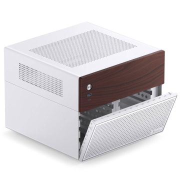   Jonsbo N4 NAS ház, 8 meghajtóhely, M-ATX, USB 3.2 Gen 2 Type-C, fehér