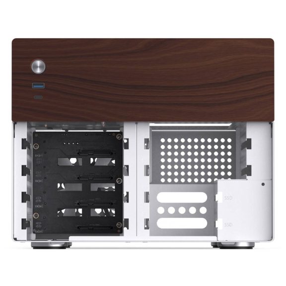 Jonsbo N4 NAS ház, 8 meghajtóhely, M-ATX, USB 3.2 Gen 2 Type-C, fehér
