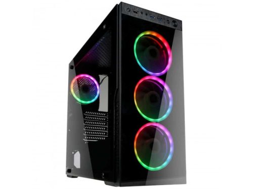 Számítógépház Kolink Horizon RGB ATX Edzett üveg Fekete