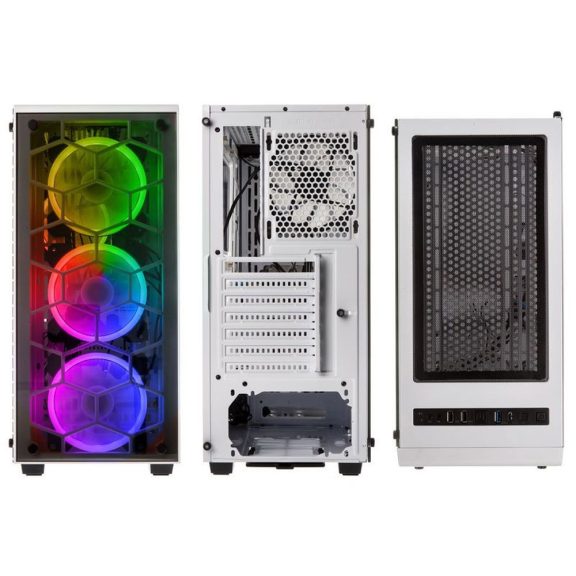 Kolink Observatory White E-ATX miditorony számítógépház, edzett üveg, fehér