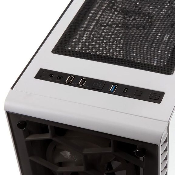 Kolink Observatory White E-ATX miditorony számítógépház, edzett üveg, fehér