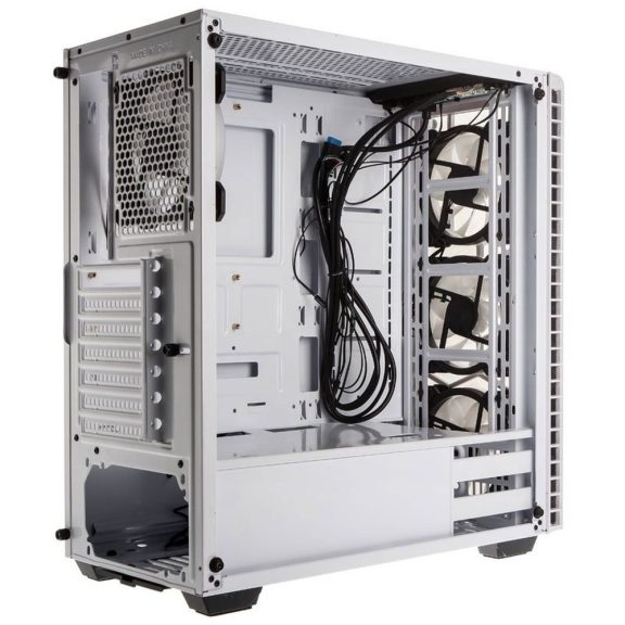 Kolink Observatory White E-ATX miditorony számítógépház, edzett üveg, fehér