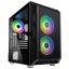 Kolink Citadel Mesh RGB fekete micro-ATX ház teljes mesh előlappal és zsanéros edzett üveg oldallappal.