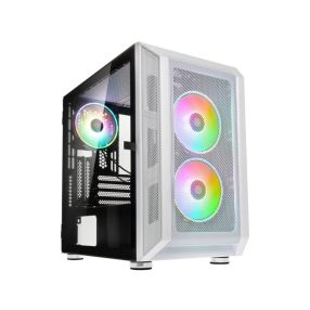   Számítógépház Kolink Citadel Mesh RGB mATX Edzett üveg Fehér