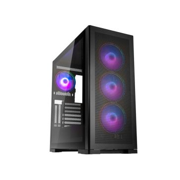   Számítógépház Kolink Unity Meshbay ARGB Midi-Tower, edzett üveg - fekete