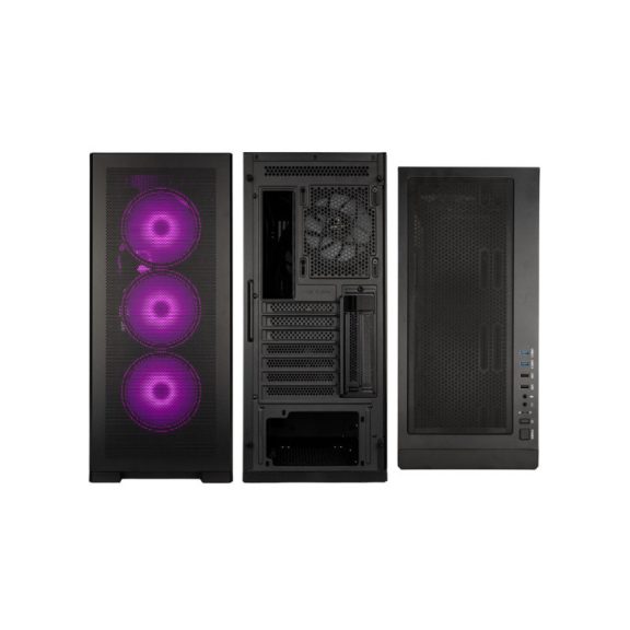 Számítógépház Kolink Unity Meshbay ARGB Midi-Tower, edzett üveg - fekete