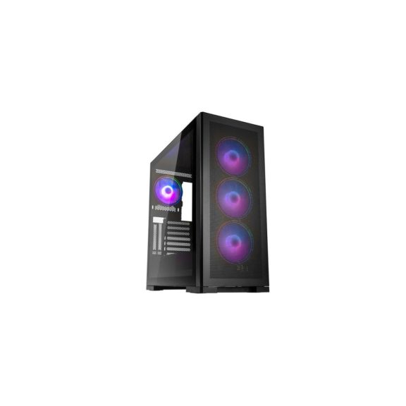 Számítógépház Kolink Unity Meshbay ARGB Midi-Tower, edzett üveg - fekete