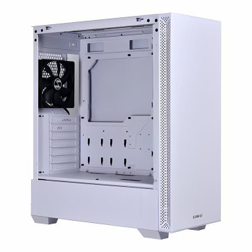 Lian Li LANCOOL 205 fehér mid-tower ház edzett üveg oldallappal és 2 előre szerelt 120 mm-es PWM ventilátorral.