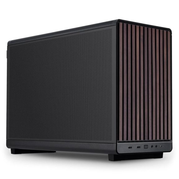 Lian Li DAN Cases A3-mATX Wood Edition microATX MFF számítógépház, fa előlap, fekete