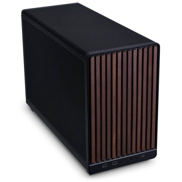   Lian Li DAN Cases A3-mATX Wood Edition microATX MFF számítógépház, fa előlap, fekete