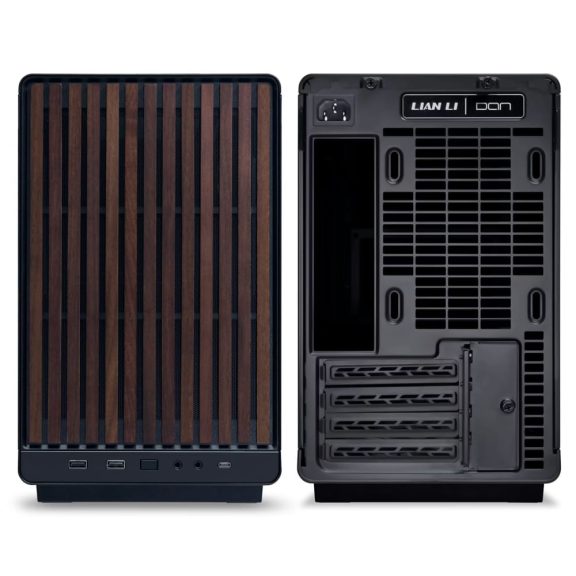 Lian Li DAN Cases A3-mATX Wood Edition microATX MFF számítógépház, fa előlap, fekete