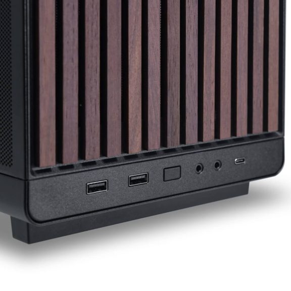 Lian Li DAN Cases A3-mATX Wood Edition microATX MFF számítógépház, fa előlap, fekete