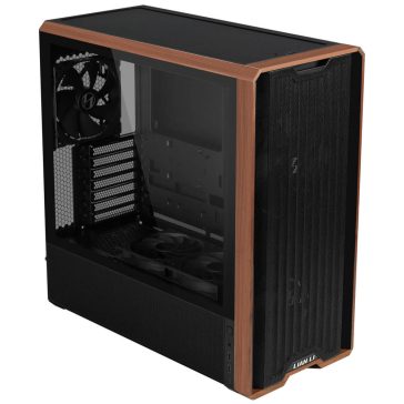 Lian Li Lancool 217X prémium mid torony számítógépház fa előlapos fekete kivitelben