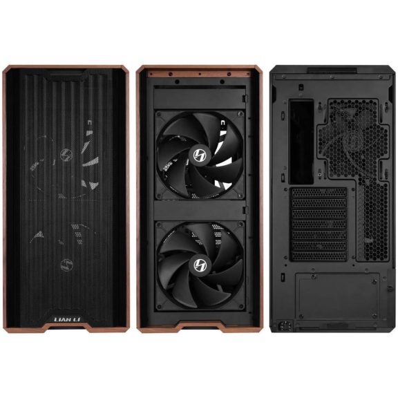 Lian Li Lancool 217X prémium mid torony számítógépház fa előlapos fekete kivitelben