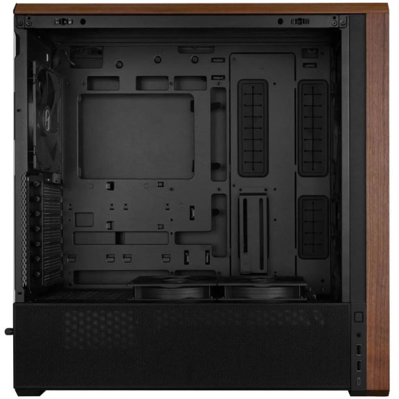 Lian Li Lancool 217X prémium mid torony számítógépház fa előlapos fekete kivitelben