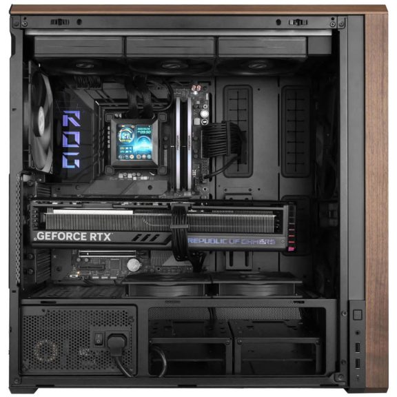 Lian Li Lancool 217X prémium mid torony számítógépház fa előlapos fekete kivitelben