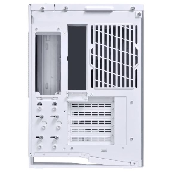 Lian Li O11 Dynamic Mini V2 Flow ATX miditorony számítógépház, 5 ventilátor, oszlop nélküli üveg, fehér