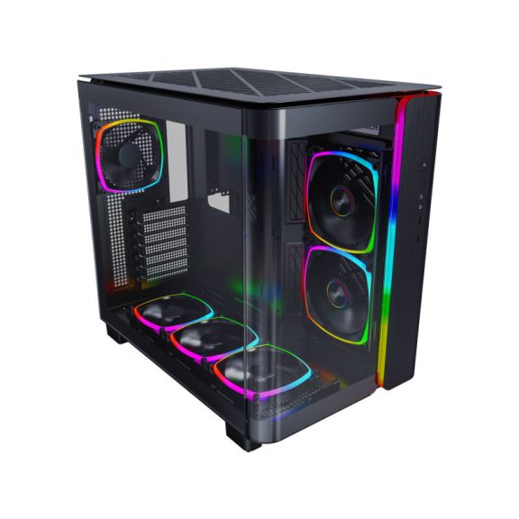 Számítógépház Montech KING 95 PRO Midi torony, ARGB, edzett üveg, fekete