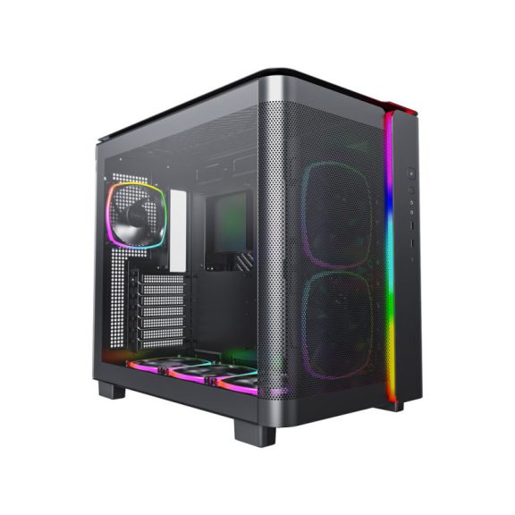 Számítógépház Montech KING 95 PRO Midi torony, ARGB, edzett üveg, fekete