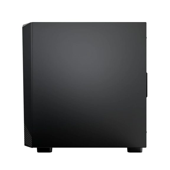 Montech X5 fekete mid-tower ház 4 ARGB ventilátorral és nagy mesh előlappal.