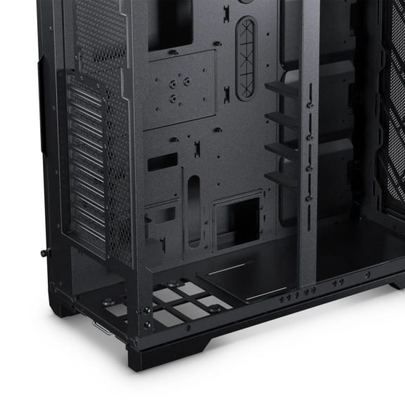 Phanteks Enthoo Pro II satin black full tower ház edzett üveg oldallappal és szerver-szintű bővíthetőséggel.