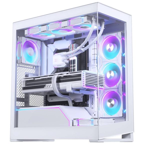 Phanteks NV5 MKII EATX miditorony számítógépház, D-RGB világítás, matt fehér