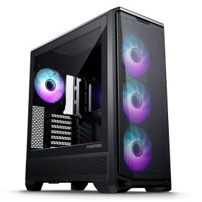   Phanteks G400A E-ATX miditorony számítógépház, 4x140mm ventilátorral, szatén fekete
