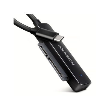   Átalakító Axagon USB3.2 Type-c to 2.5" Sata+táp Fekete