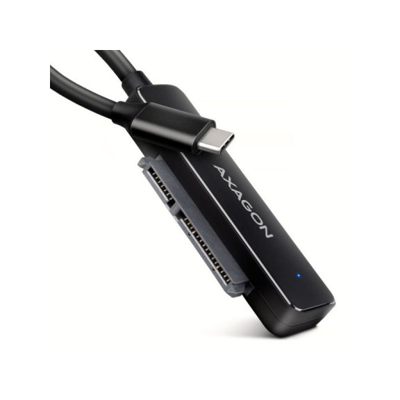 Átalakító Axagon USB3.2 Type-c to 2.5" Sata+táp Fekete