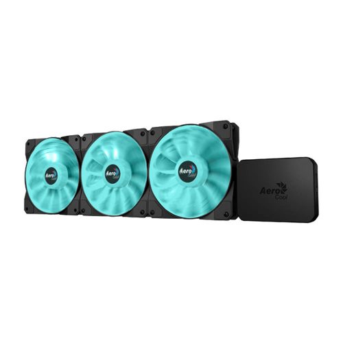 Aerocool P7-F12 Pro házventilátor szett, RGB, 3x120mm, P7-H1 vezérlő, fekete