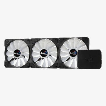   Aerocool P7-F12 Pro házventilátor szett, RGB, 3x120mm, P7-H1 vezérlő, fekete