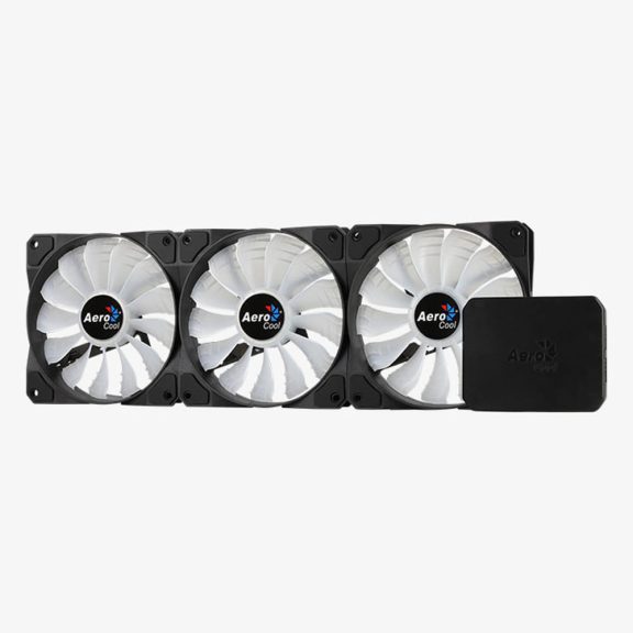 Aerocool P7-F12 Pro házventilátor szett, RGB, 3x120mm, P7-H1 vezérlő, fekete