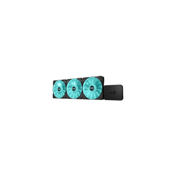 Aerocool P7-F12 Pro házventilátor szett, RGB, 3x120mm, P7-H1 vezérlő, fekete