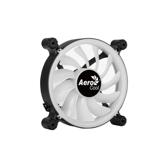 Aerocool Spectro 12 FRGB házhűtő ventilátor, FRGB, Molex, áttetsző lapátok, fekete