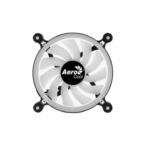 Aerocool Spectro 12 FRGB házhűtő ventilátor, FRGB, Molex, áttetsző lapátok, fekete