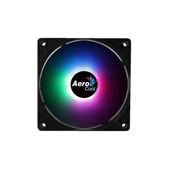Aerocool Frost 12 PWM házhűtő ventilátor, FRGB, 120 mm, fekete
