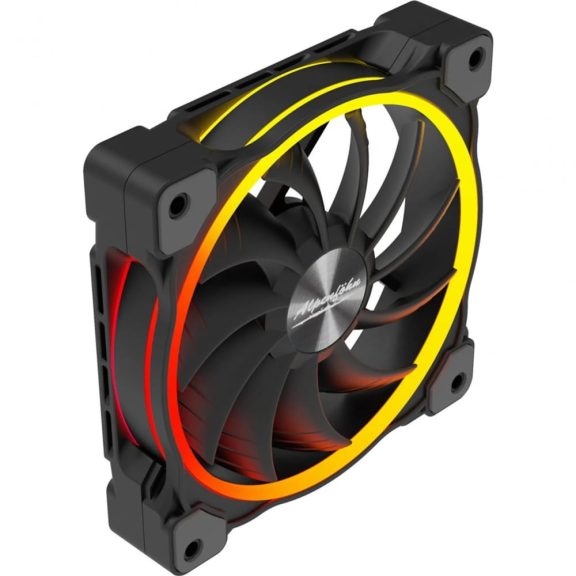 Alpenföhn Wing Boost 3 RGB házhűtő ventilátor szett, ARGB, PWM, 3 db, dupla fénygyűrű, fekete