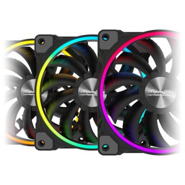   Alpenföhn Wing Boost 3 ARGB High Speed házhűtő ventilátor szett, ARGB, PWM, 3 db, fekete