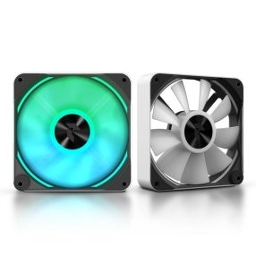 APNX FP2-120 fehér ARGB PWM ventilátor acél kerettel és reverse flow lapáttal