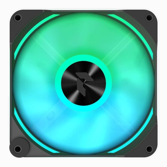 APNX FP2-120 fehér ARGB PWM ventilátor acél kerettel és reverse flow lapáttal