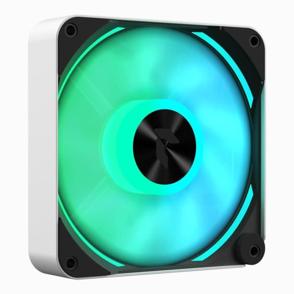APNX FP2-120 fehér ARGB PWM ventilátor acél kerettel és reverse flow lapáttal