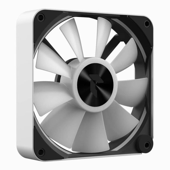 APNX FP2-120 fehér ARGB PWM ventilátor acél kerettel és reverse flow lapáttal