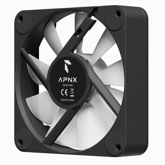 APNX FP1-RQ 120 ventilátor, PWM, ARGB, fordított légáramlás, fekete