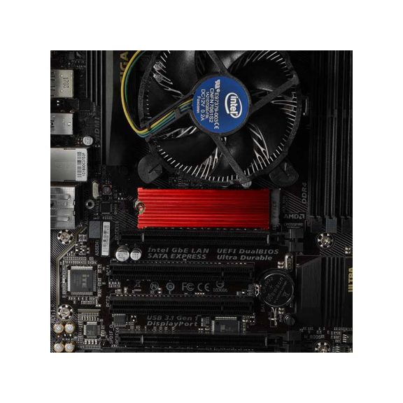 SSD hűtő Axagon CLR-M2 M.2 NVMe , piros